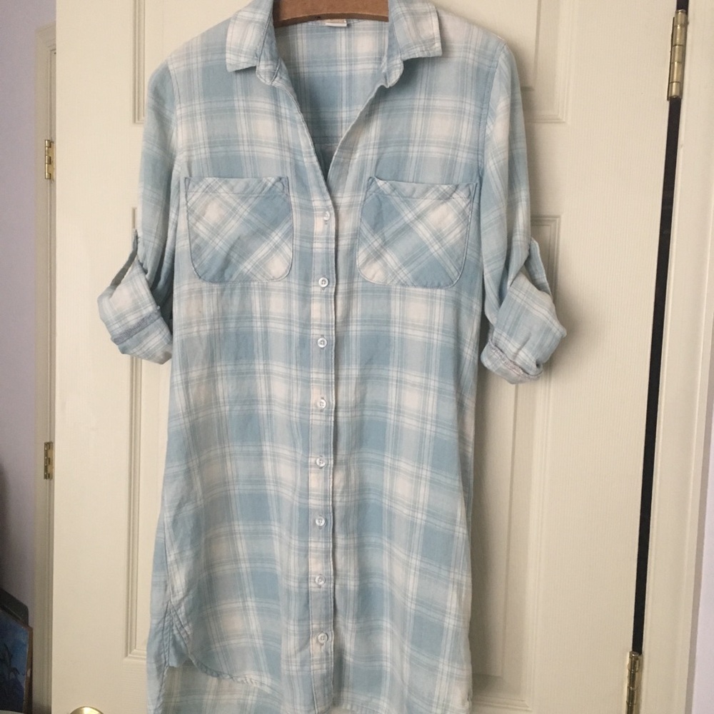 Cloth & Stone plaid flannel shirtdress
